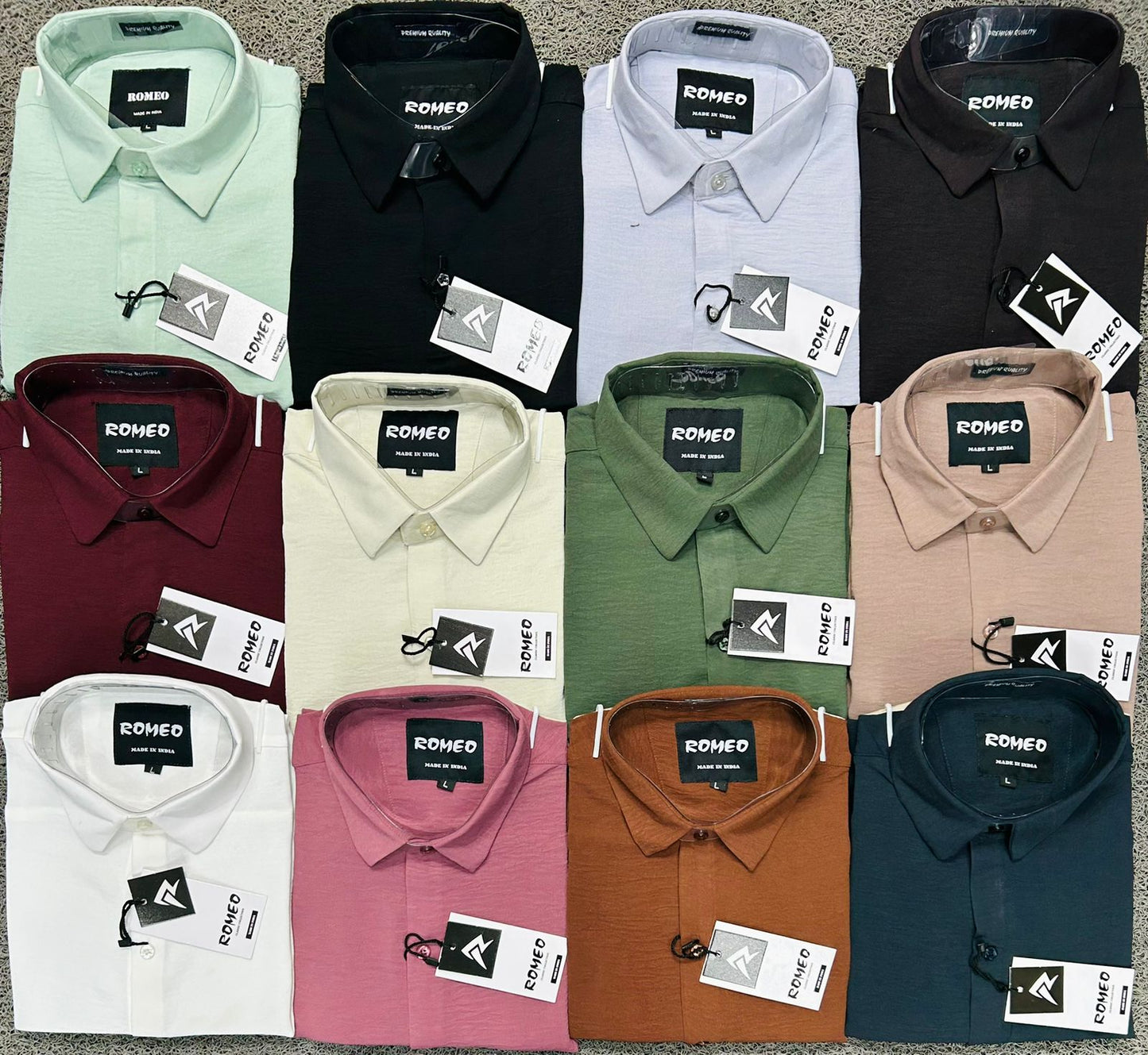 Korean textured style shirts (Light Green)