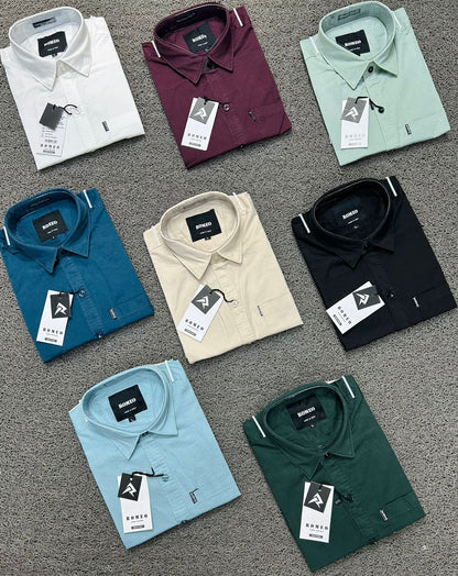 Plain Cotton Shirts (Ocean Green)