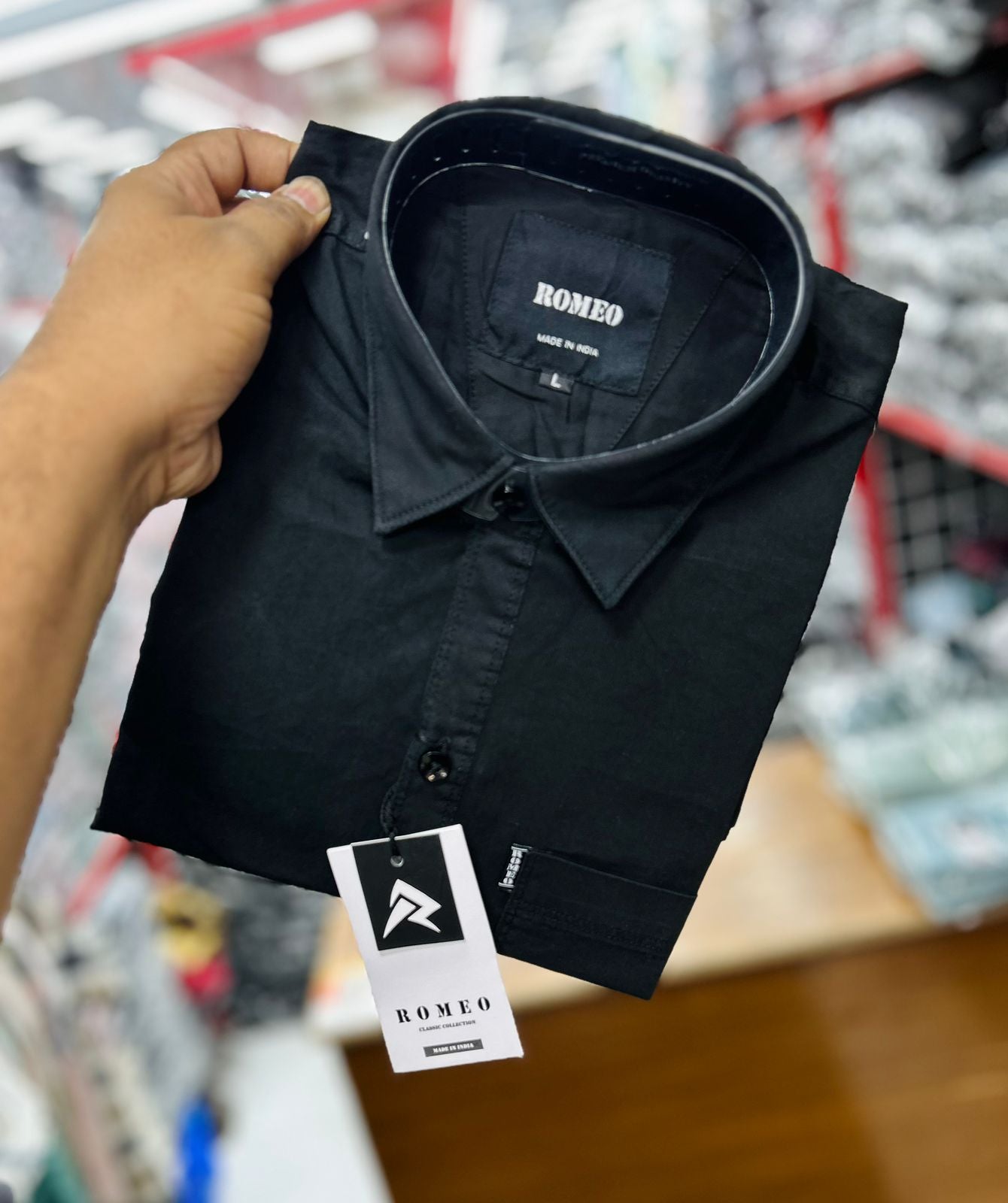 Plain Cotton Shirts (Black)