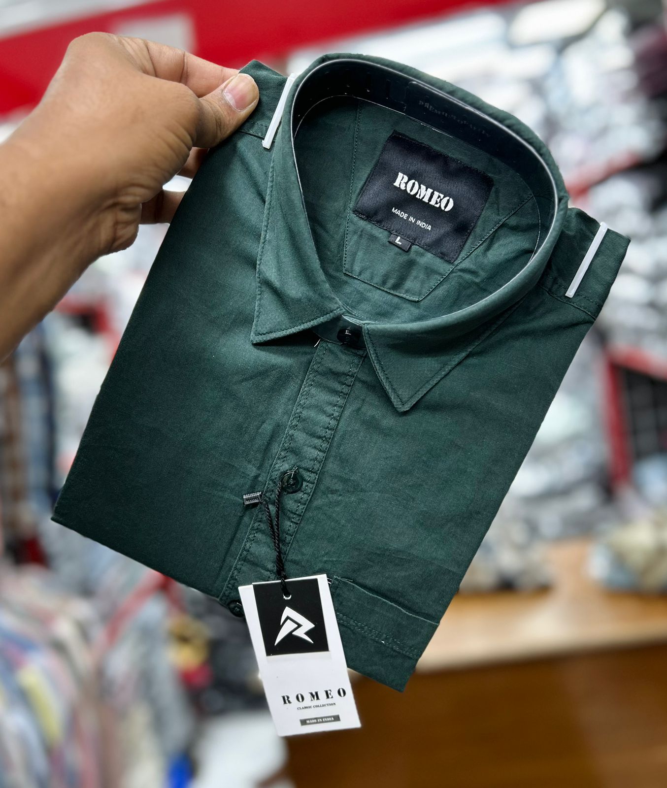 Plain Cotton Shirts (Green)