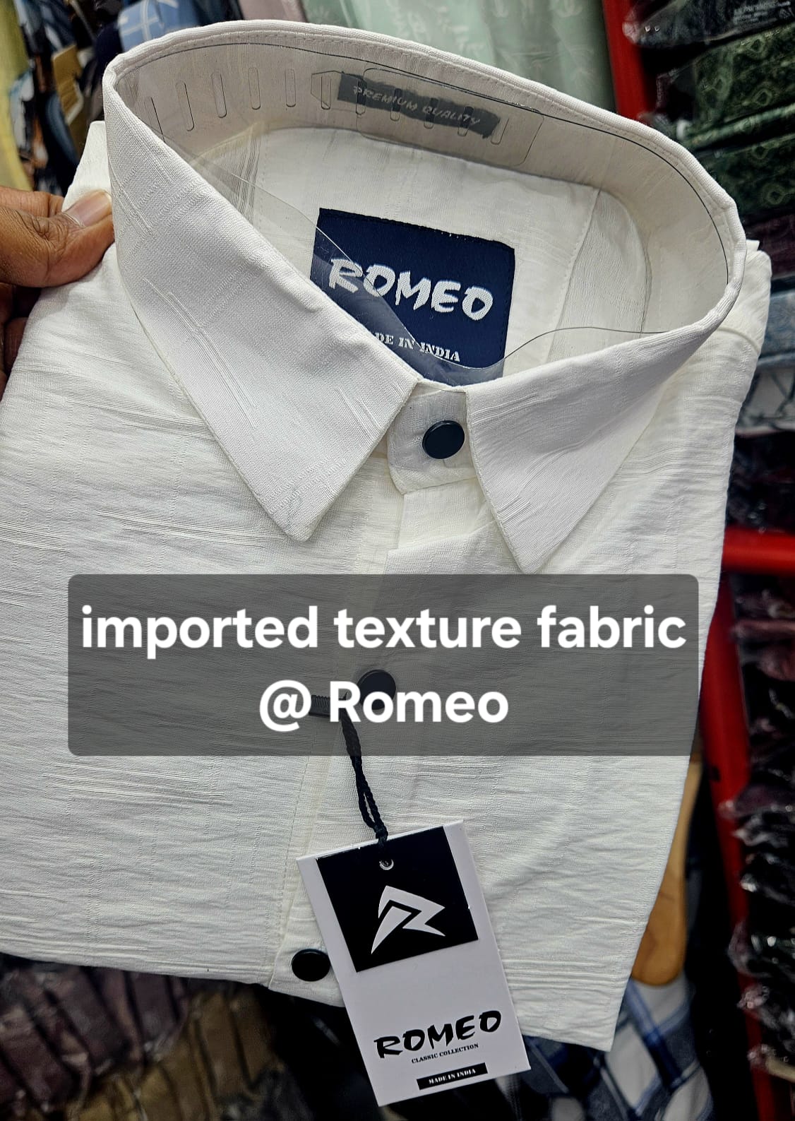 Texture - Casual premium fabric shirts (White)