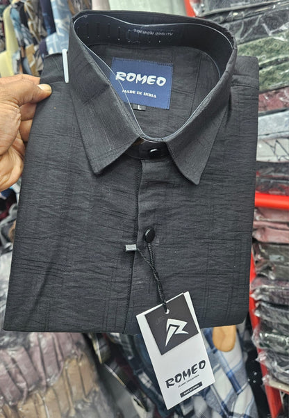 Texture - Casual premium fabric shirts (Black)